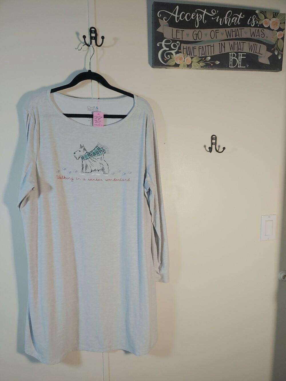 Like New Adorable Craft And Borrow Extra Large Long Sleeve Scotty Nightgown